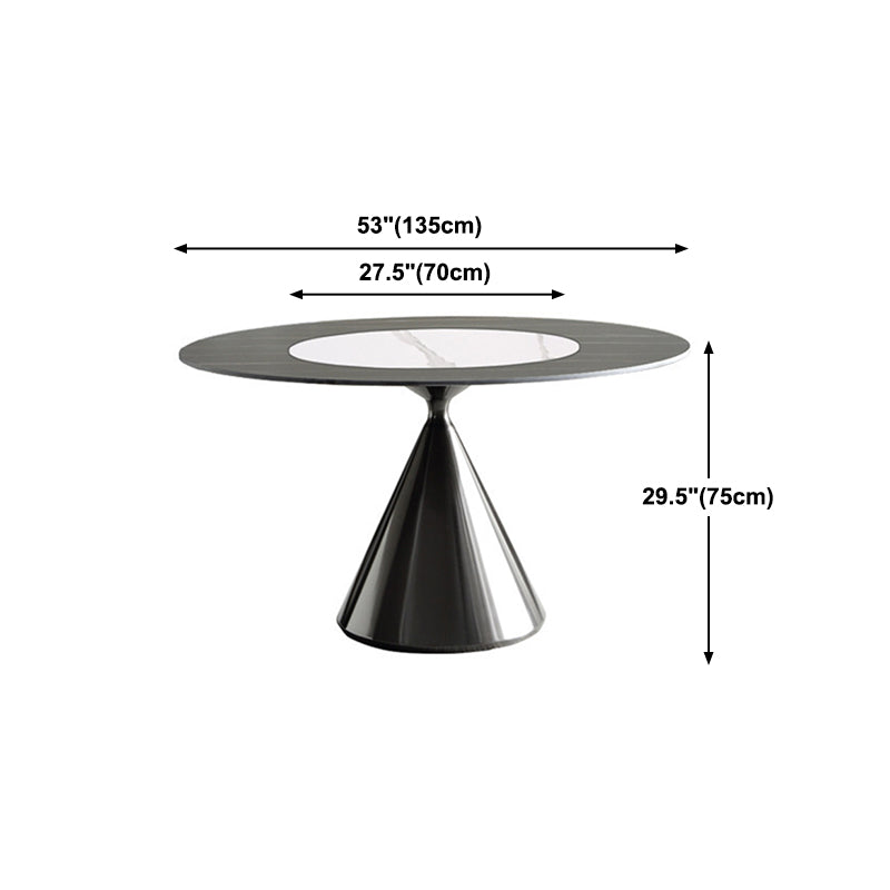 Stone Top Dining Table Modern Pedestal Dining Table for Home