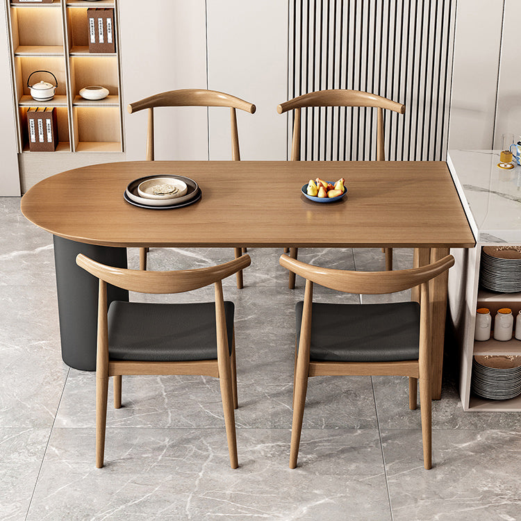 Pine Solid Wood Dining Table Free Form Dining Table for Dining Room