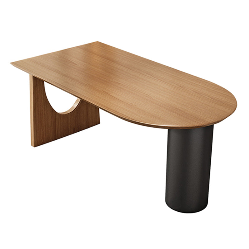 Pine Solid Wood Dining Table Free Form Dining Table for Dining Room