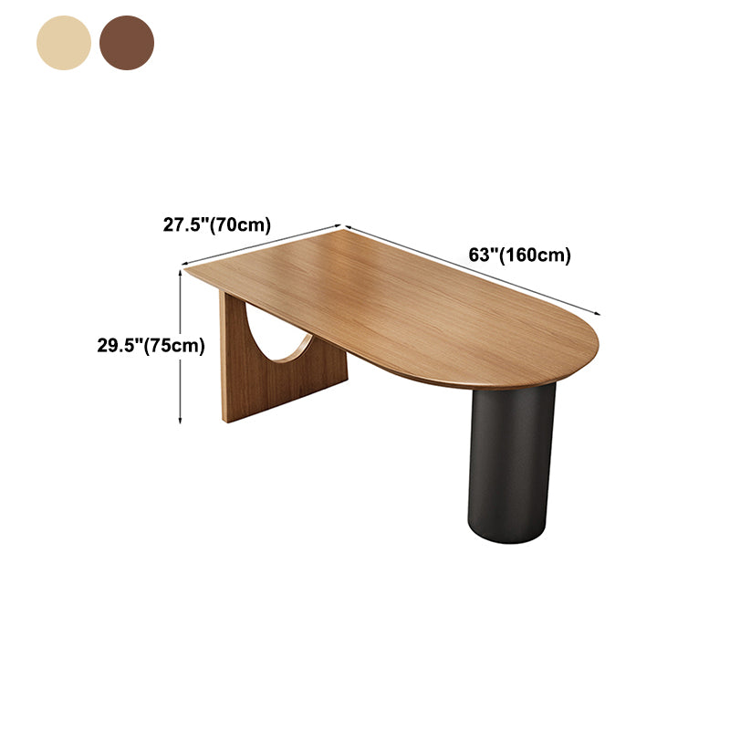 Pine Solid Wood Dining Table Free Form Dining Table for Dining Room