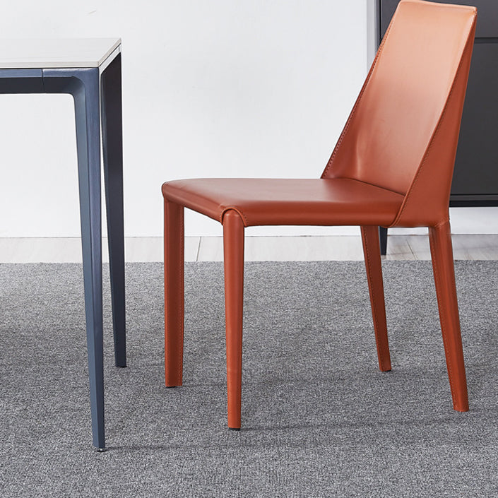 Rectangular Stone Dining Table Modern 4 Legs Furniture in Matte Finish for Indoor