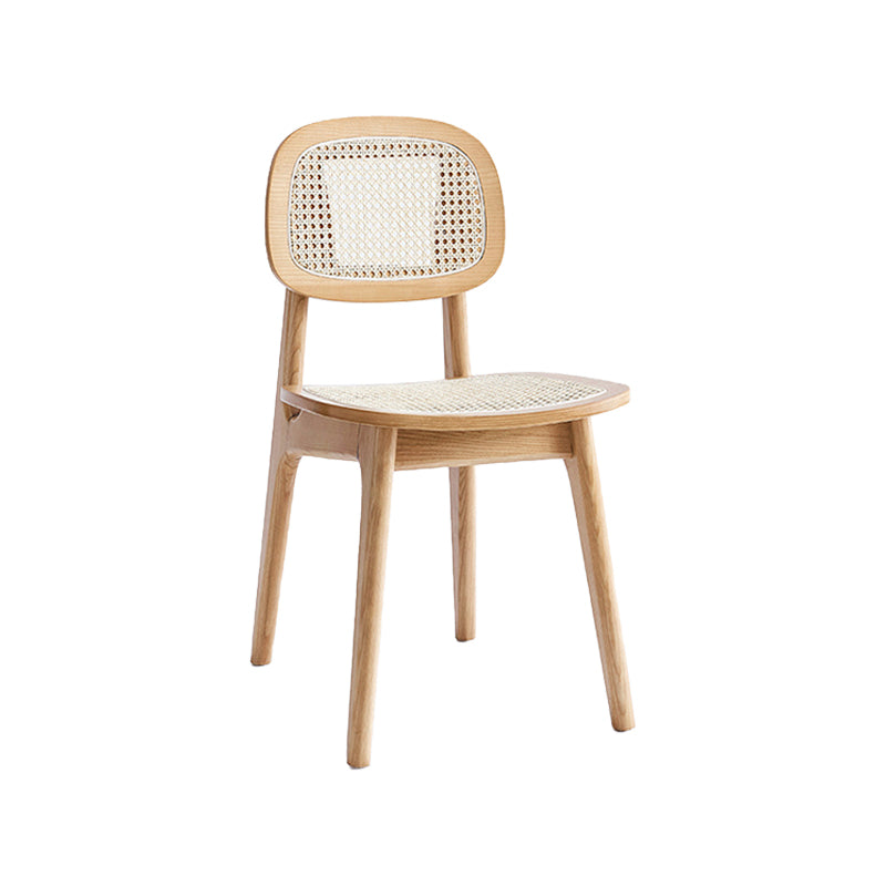 Open Back Dining Side Chair Traditional Solid Wood Side Chair Set