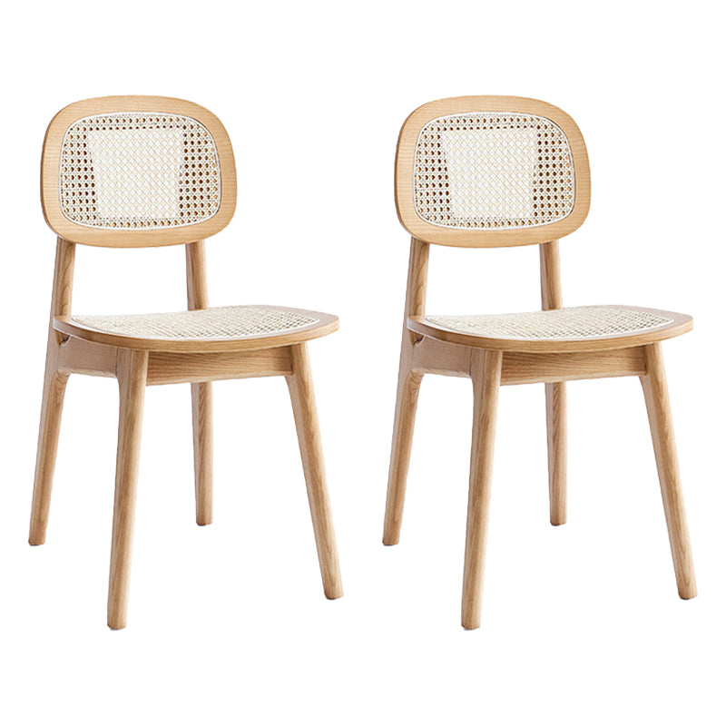 Open Back Dining Side Chair Traditional Solid Wood Side Chair Set