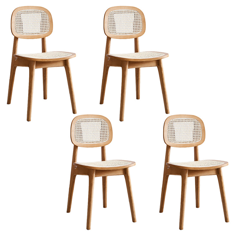 Open Back Dining Side Chair Traditional Solid Wood Side Chair Set