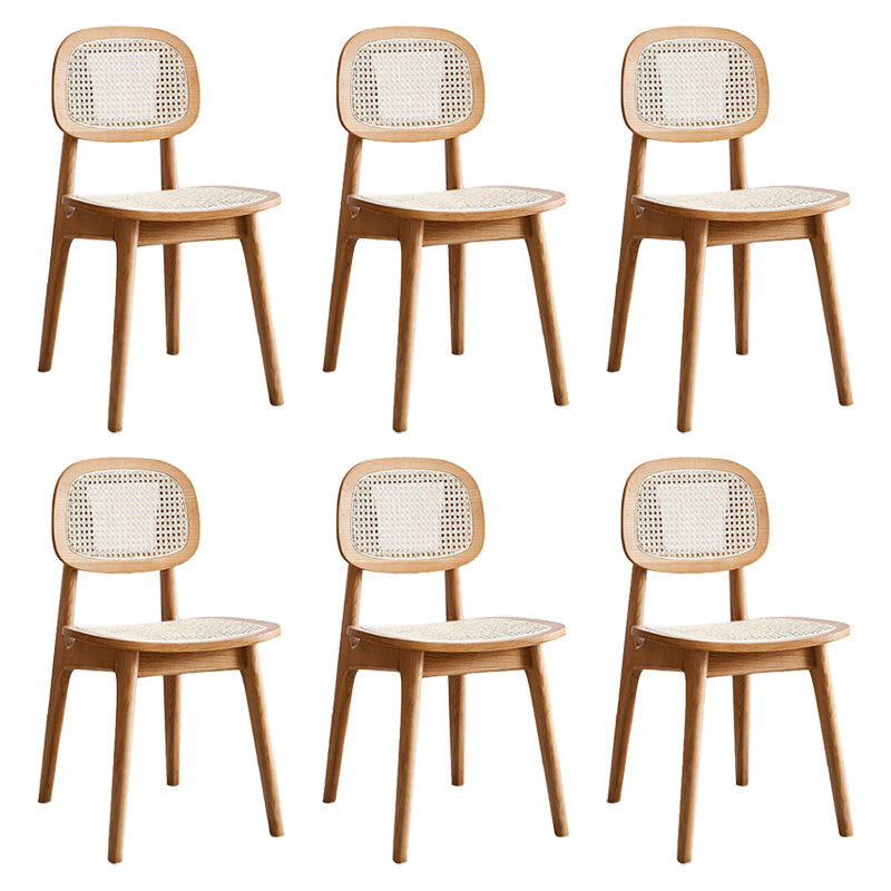 Open Back Dining Side Chair Traditional Solid Wood Side Chair Set