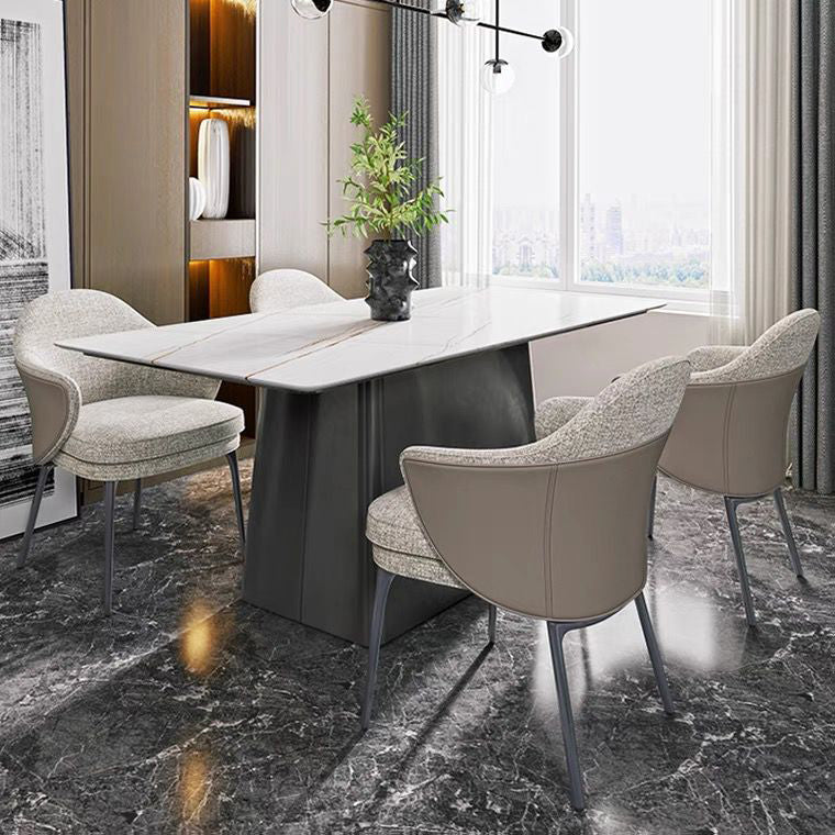 Contemporary Style Dining Chair Upholstered Dining Chair in Gray