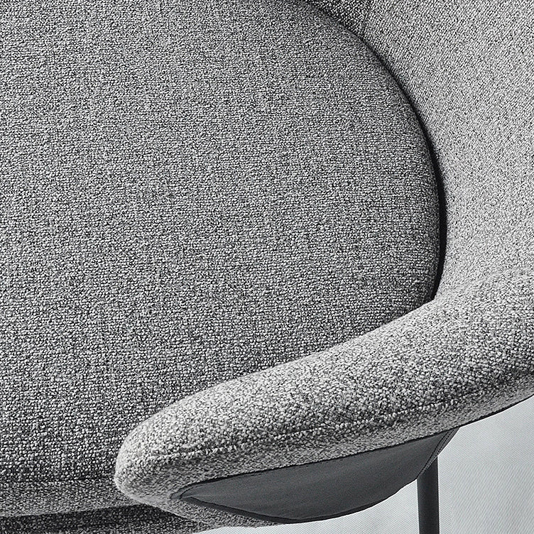 Contemporary Style Dining Chair Upholstered Dining Chair in Gray