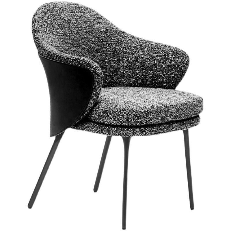Contemporary Style Dining Chair Upholstered Dining Chair in Gray