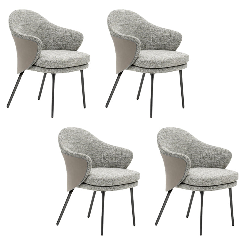 Contemporary Style Dining Chair Upholstered Dining Chair in Gray
