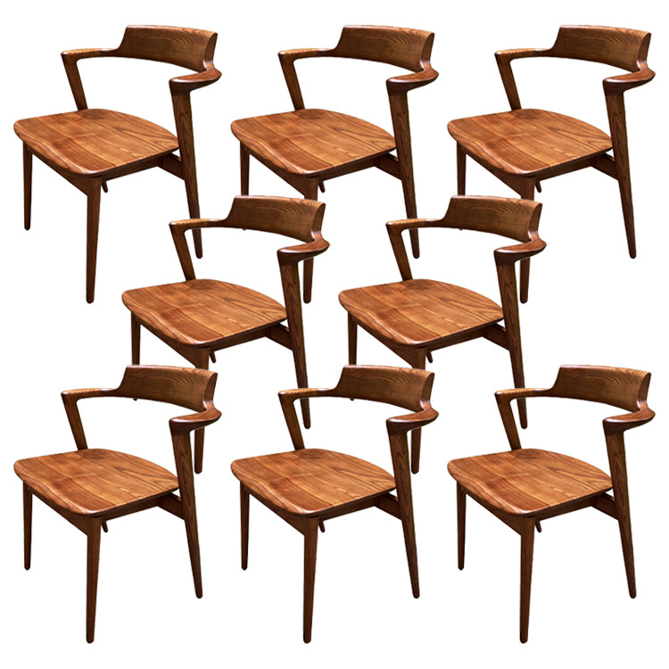 Solid Wood Dining Arm Chair Traditional Dining Accent Chair for Home