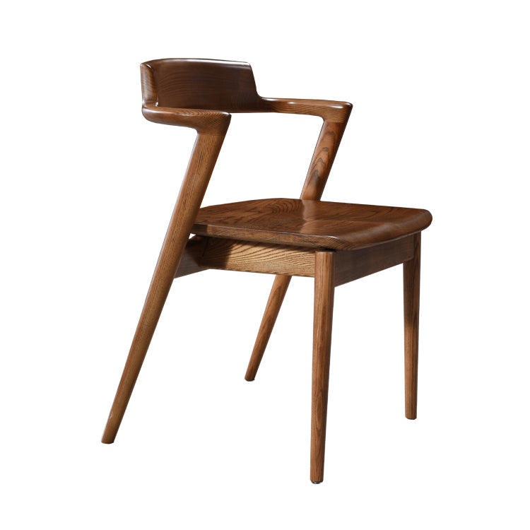 Solid Wood Dining Arm Chair Traditional Dining Accent Chair for Home