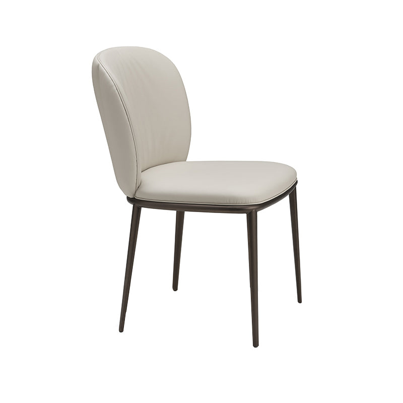 Modern Dining Chairs Armless Dining Chairs with Metal Legs for Kitchen