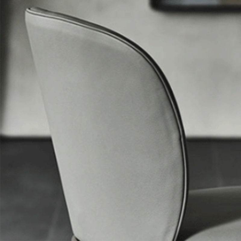 Modern Dining Chairs Armless Dining Chairs with Metal Legs for Kitchen