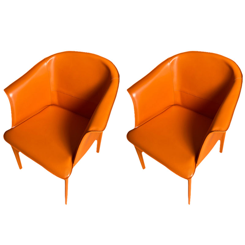 Contemporary Upholstered Arm Chair Solid Back Dining Chair for Dining Room