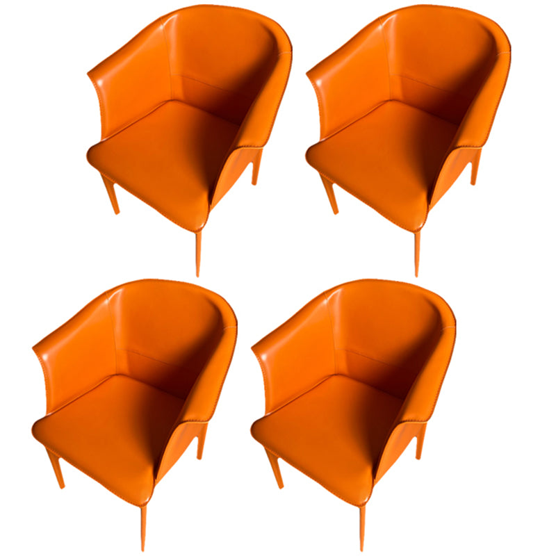 Contemporary Upholstered Arm Chair Solid Back Dining Chair for Dining Room