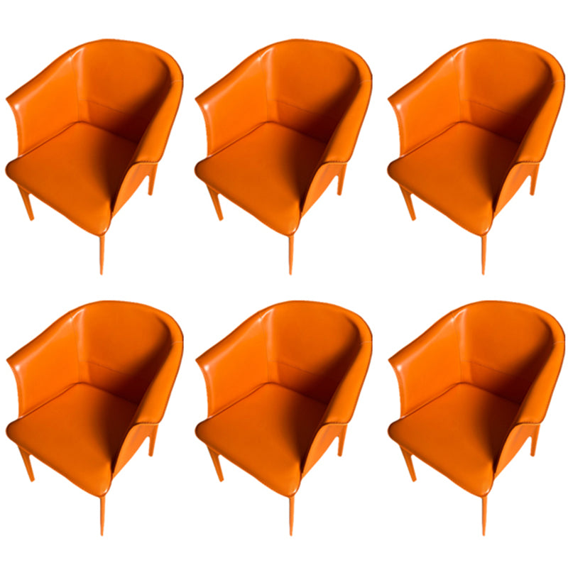 Contemporary Upholstered Arm Chair Solid Back Dining Chair for Dining Room