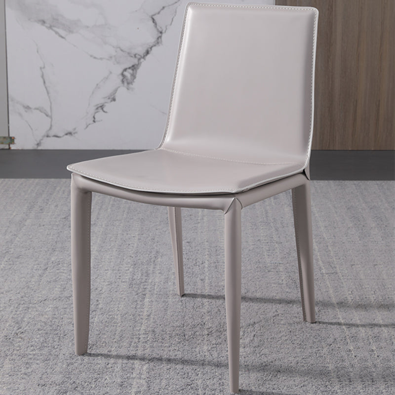 Modern Dining Chairs Armless Dining Chair with Metal Legs for Kitchen