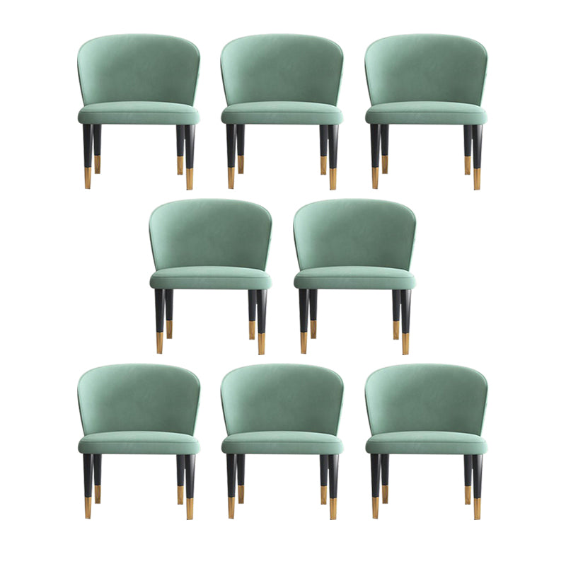 Modern Dining Chairs Armless Dining Chair with Wooden Legs for Kitchen