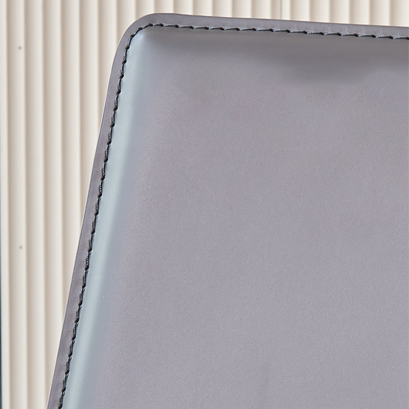 Metal Modern Indoor Side Chair Solid Back Dining Chair with 4Legs