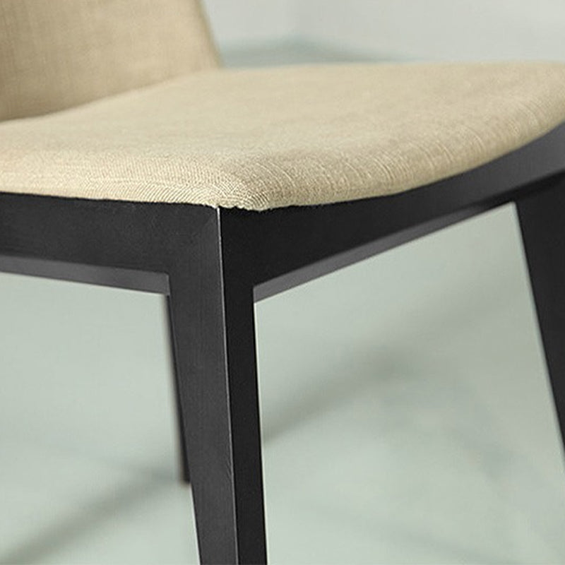 Solid Wood Armless Dining Chairs Upholstered Dining Accent Chair