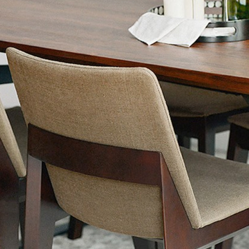 Solid Wood Armless Dining Chairs Upholstered Dining Accent Chair