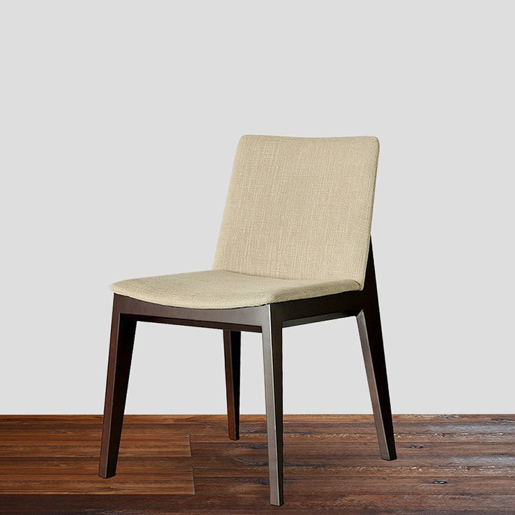 Solid Wood Armless Dining Chairs Upholstered Dining Accent Chair