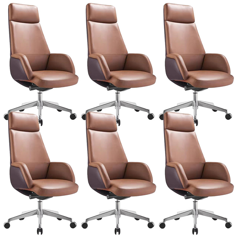 Contemporary Faux Leather Ergonomic Chair High Back Conference Chair