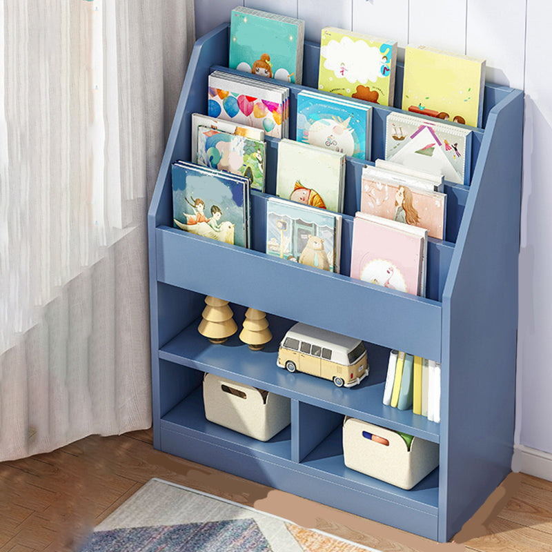Wood Engineered Wood Bookcase Closed Back 11.8" Wide Modern Bookshelf for Office