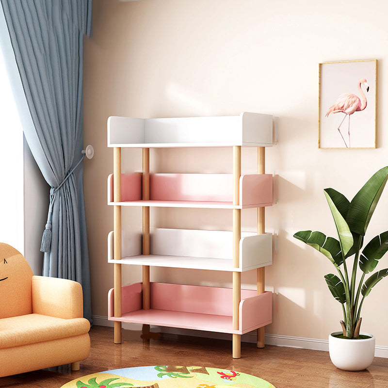 Contemporary Engineered Wood Book Shelf Vertical Open Bookcase