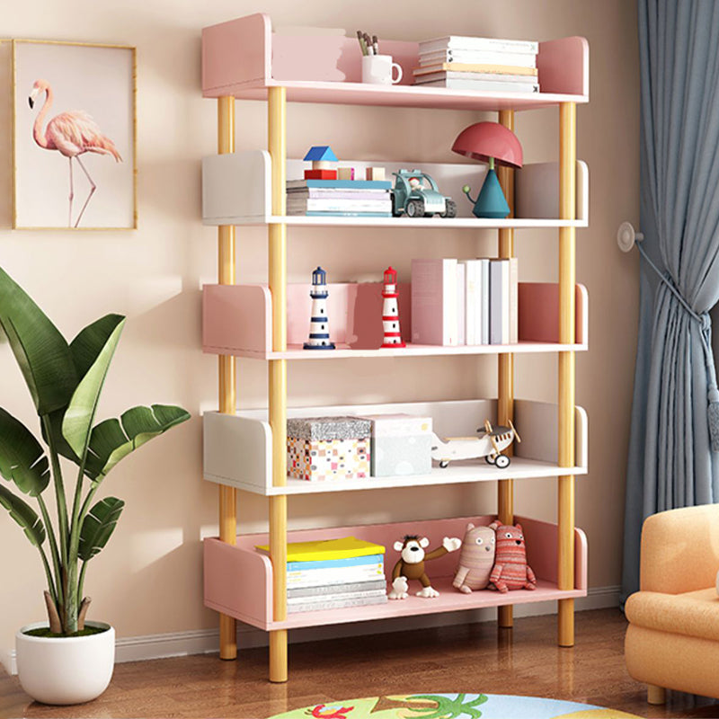 Contemporary Engineered Wood Book Shelf Vertical Open Bookcase