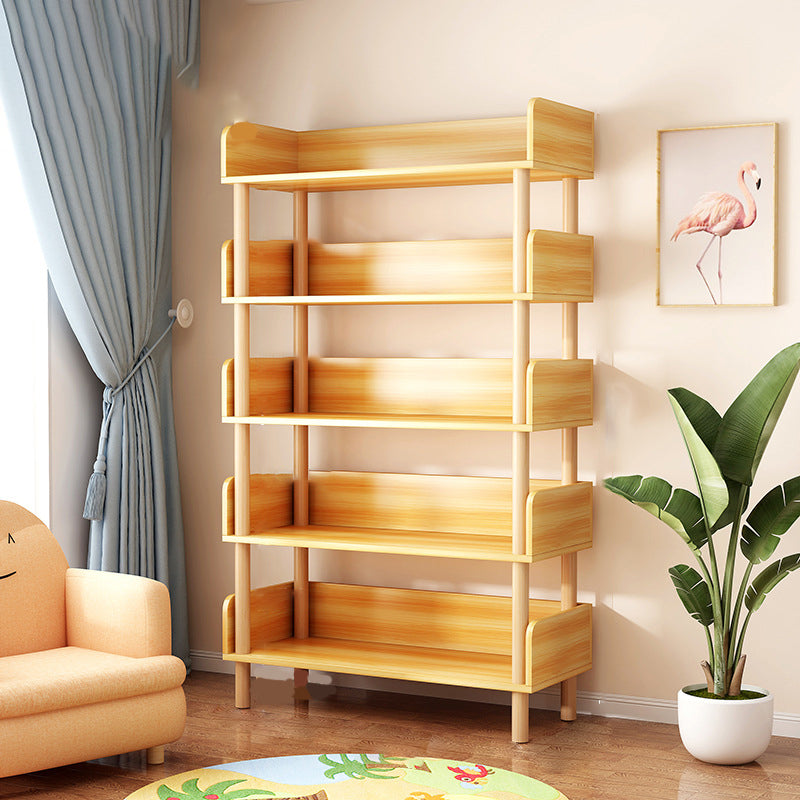 Contemporary Engineered Wood Book Shelf Vertical Open Bookcase