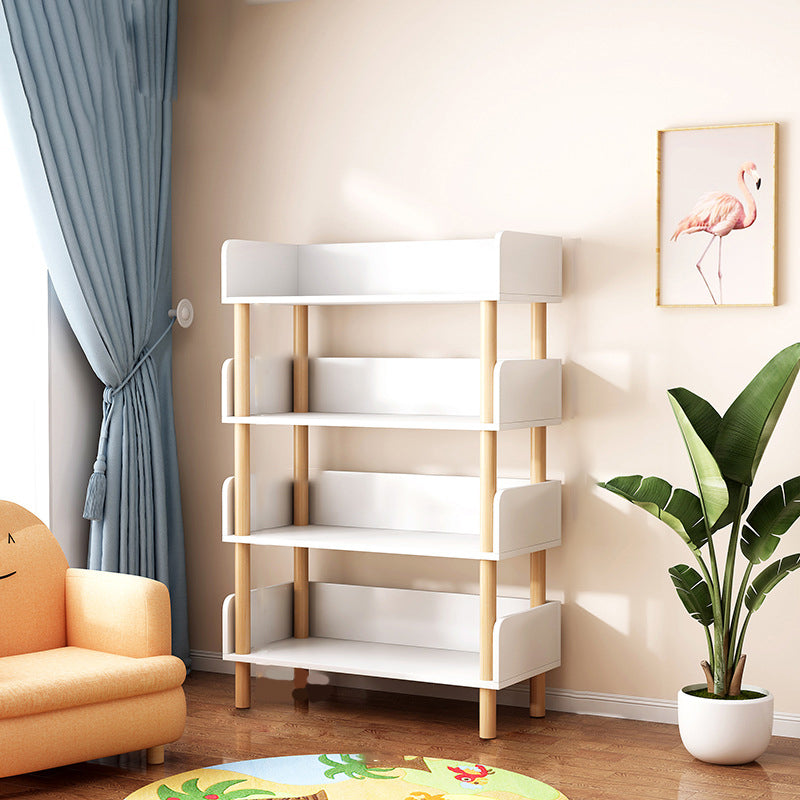 Contemporary Engineered Wood Book Shelf Vertical Open Bookcase