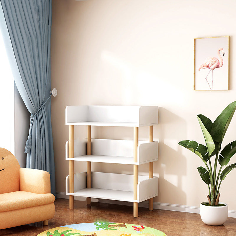 Contemporary Engineered Wood Book Shelf Vertical Open Bookcase