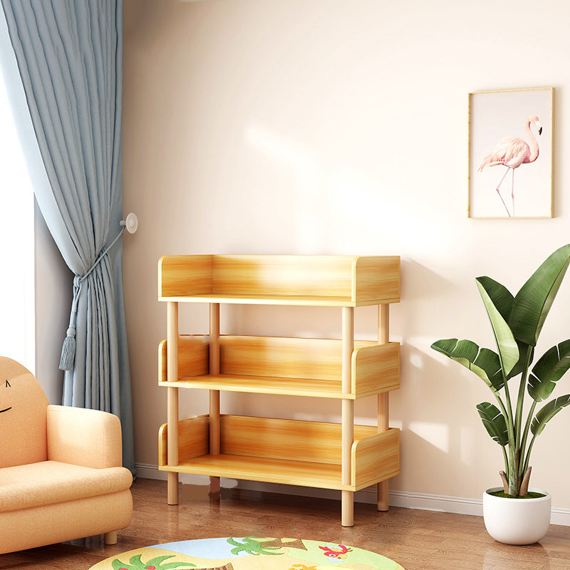 Contemporary Engineered Wood Book Shelf Vertical Open Bookcase