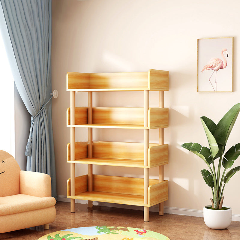 Contemporary Engineered Wood Book Shelf Vertical Open Bookcase