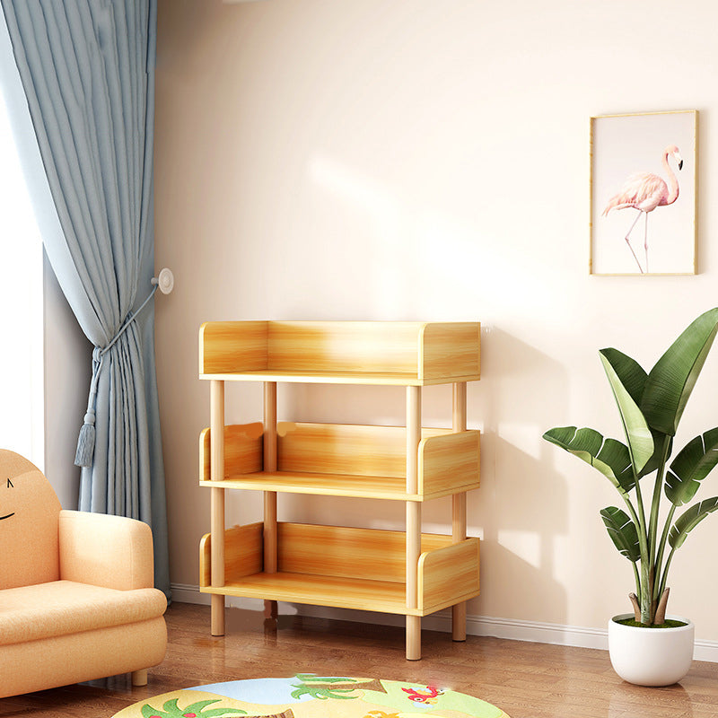 Contemporary Engineered Wood Book Shelf Vertical Open Bookcase