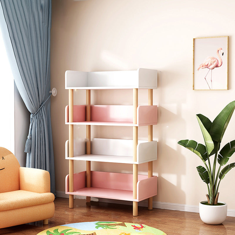 Contemporary Engineered Wood Book Shelf Vertical Open Bookcase