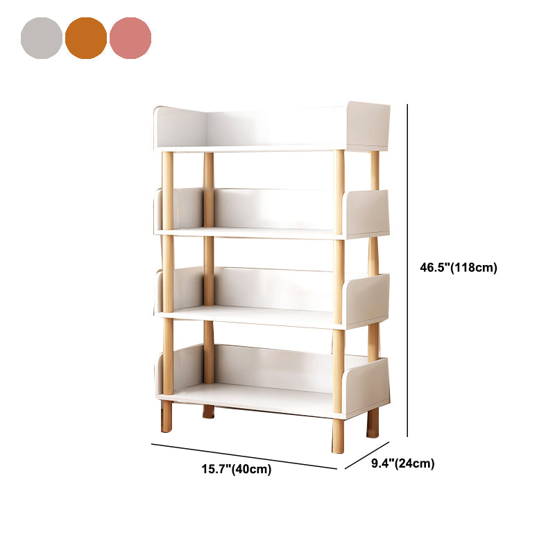 Contemporary Engineered Wood Book Shelf Vertical Open Bookcase