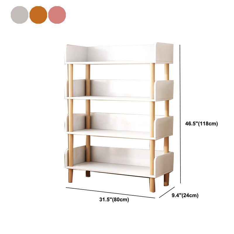 Contemporary Engineered Wood Book Shelf Vertical Open Bookcase