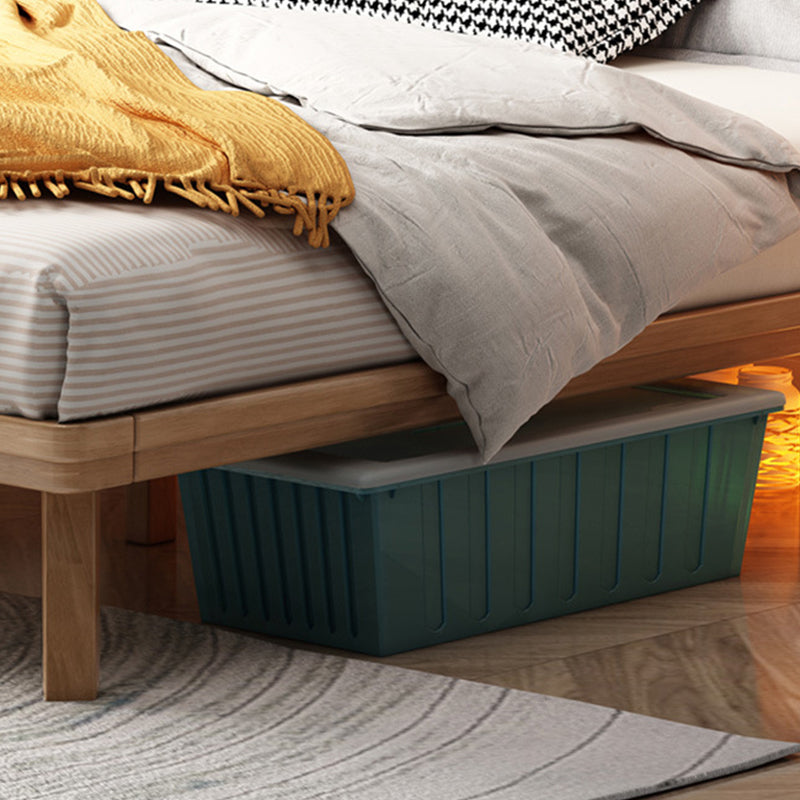 84.65 inch Wide Contemporary Bed Rubberwood Platform Bed Frame