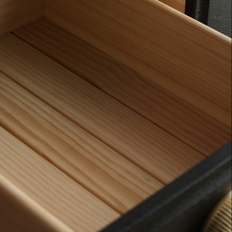 Contemporary Accent Chest with Drawers and Straight Legs in Oak