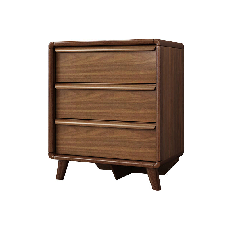 Soft Close Drawers Mid-Century Modern Chest Squared Legs Accent Chest in Brown