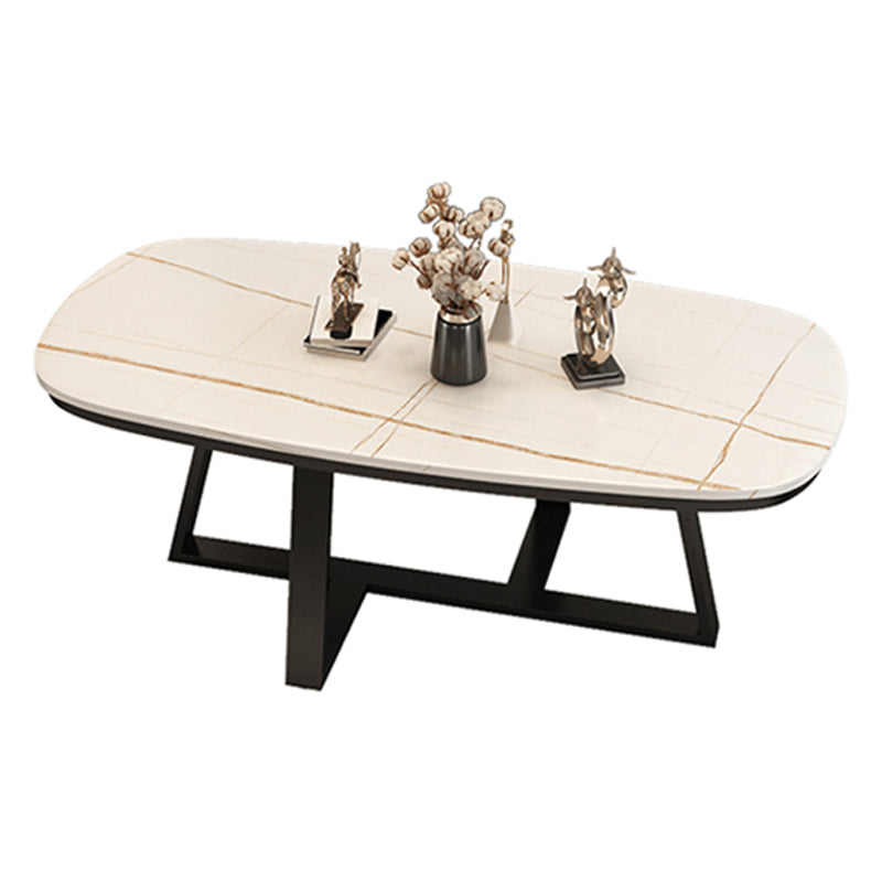 Frame Stone Top Cocktail Table Glam 1 Single Coffee Table - 17.72" H