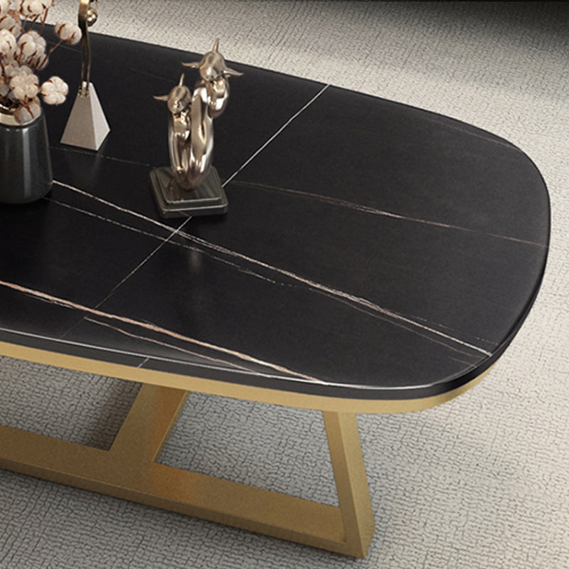 Frame Stone Top Cocktail Table Glam 1 Single Coffee Table - 17.72" H