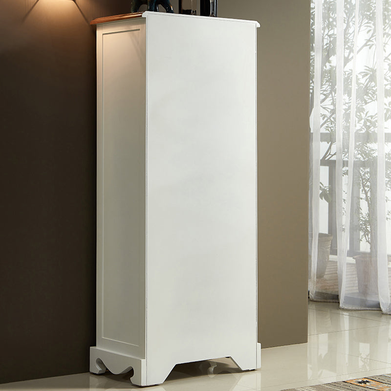 Industrial Accent Cabinet with 8 Drawers and 2 Doors in Solid Wood