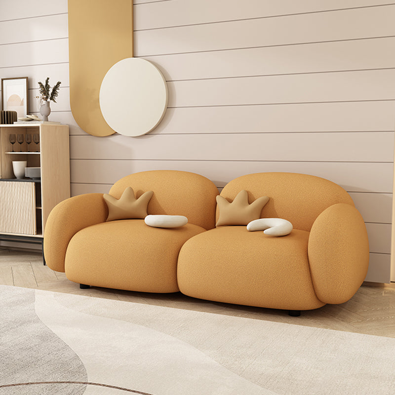 Contemporary 27.56" H Faux Leather Square Arm Sofa for Living Room