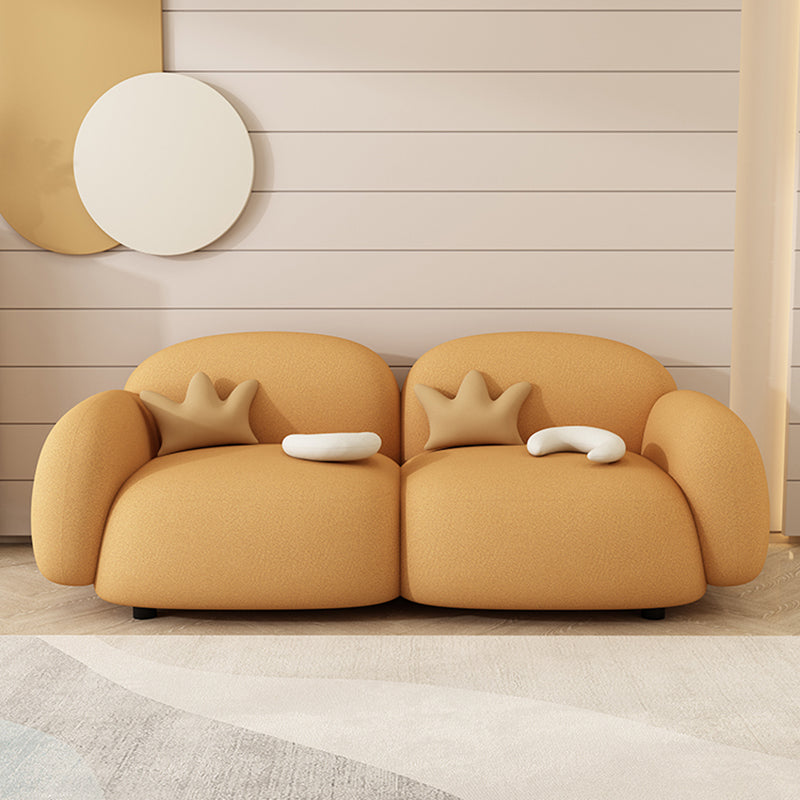 Contemporary 27.56" H Faux Leather Square Arm Sofa for Living Room
