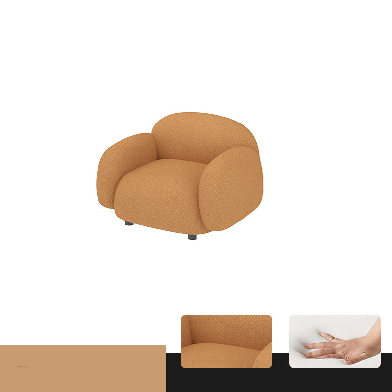Contemporary 27.56" H Faux Leather Square Arm Sofa for Living Room