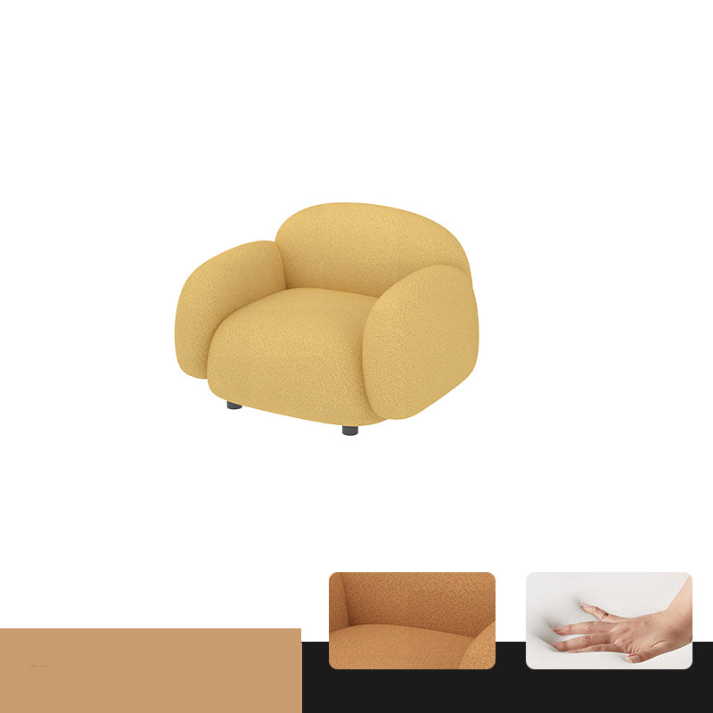 Contemporary 27.56" H Faux Leather Square Arm Sofa for Living Room