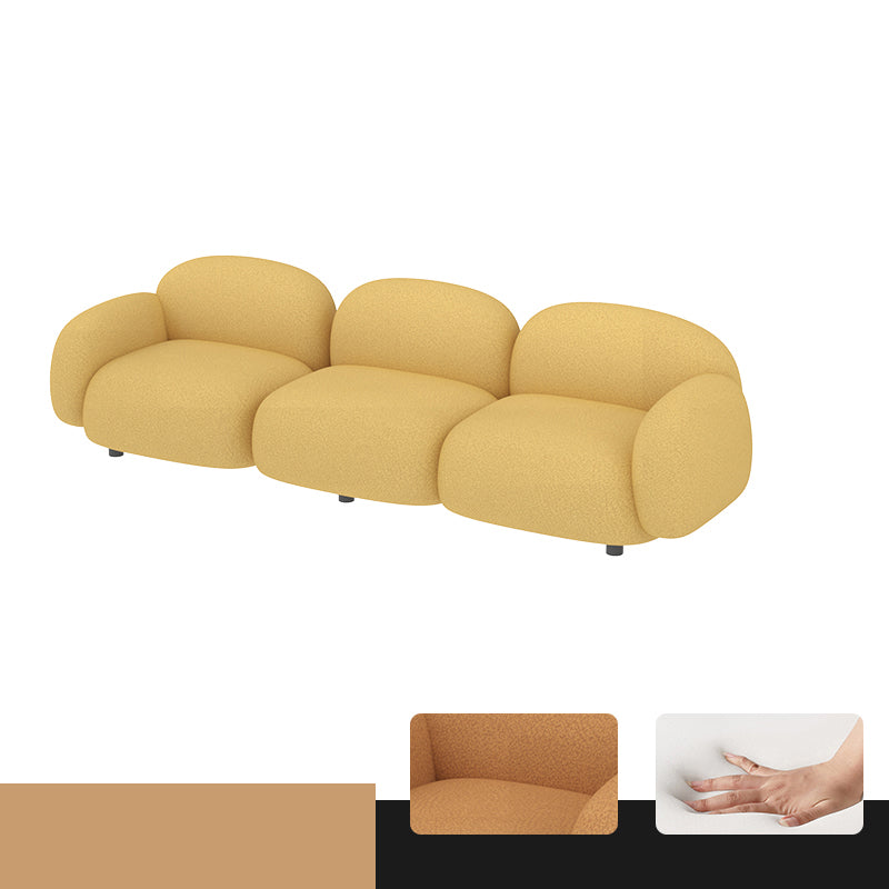 Contemporary 27.56" H Faux Leather Square Arm Sofa for Living Room